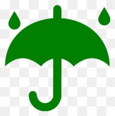 Green Rainy Weather Icon - Umbrella Png Emoji