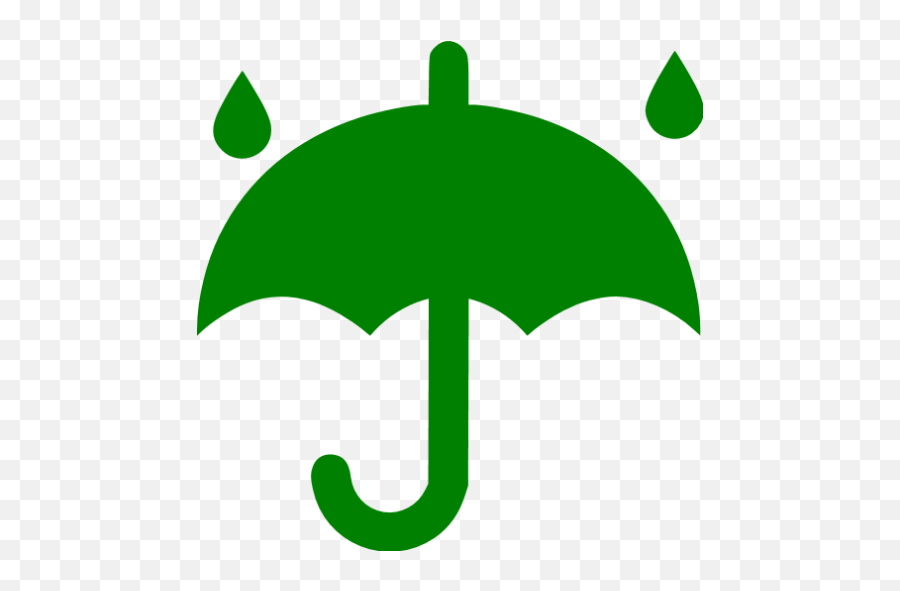 Green Rainy Weather Icon - Umbrella Icon Png Emoji,Weather Emoticon