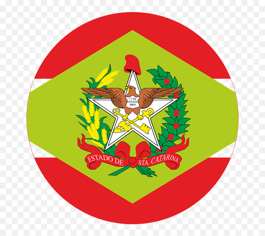 Flag Round In The State Of Santa - Calendário 2020 Santa Catarina Emoji,Washington Flag Emoji