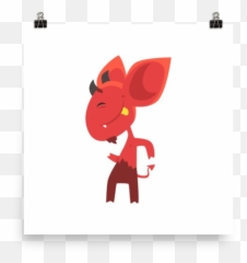 Cheerful Little Devil Dancing And Showing His Tongue Emoji