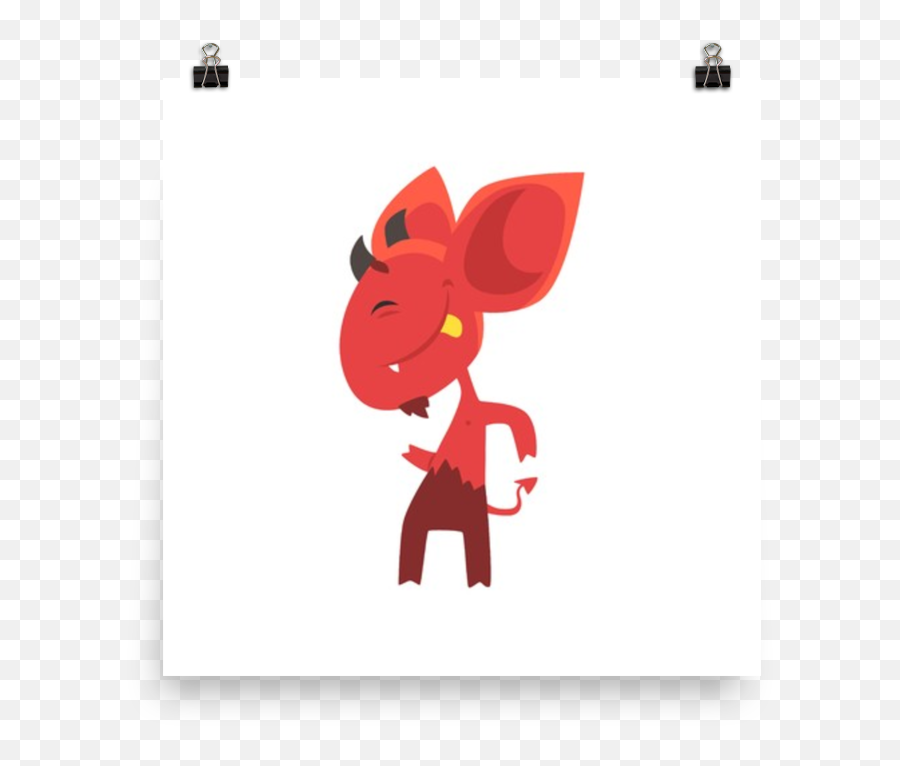 Cheerful Little Devil Dancing And Showing His Tongue Emoji,Satan Emoji