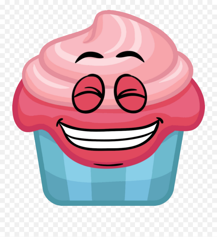 Télécharger - Sweating Cupcake Clipart Full Size Clipart Strawberry Cartoon With Face Emoji,Sweat Drop Emoticon