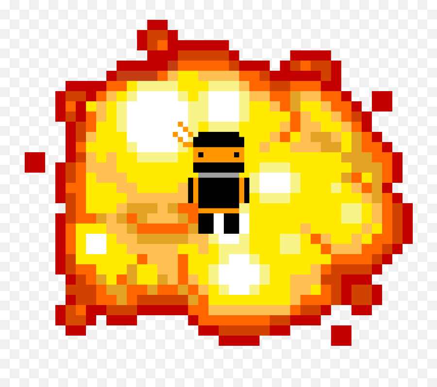 Pixilart - Ninja Explosion By Anonymous 8 Bit Explosion Gif Transparent Emoji,Ninja Emoticon