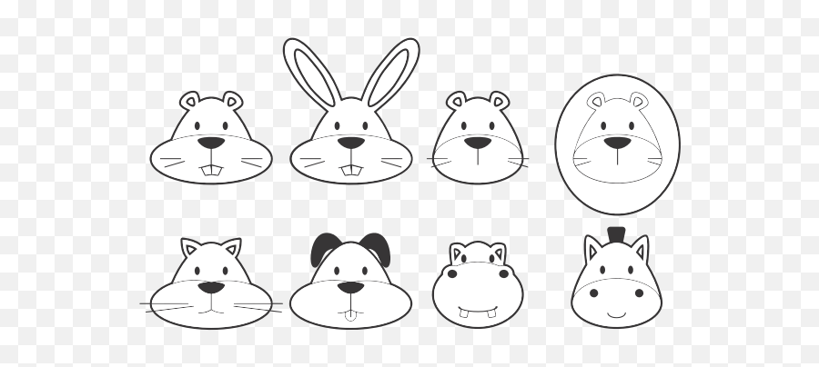 Animal Heads Vector Pack - Cartoon Emoji,Furry Emoji