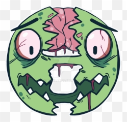 Torn Emoji Zombie Face - Cartoon,Zombie Emoji