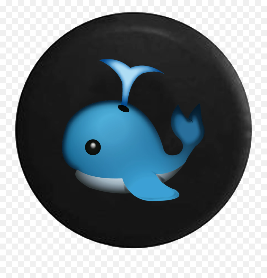 Text Emoji Cute Blue Grey Whale Jeep Camper Spare Tire Cover Custom Size - Portrait Of A Man,Whale Emoji