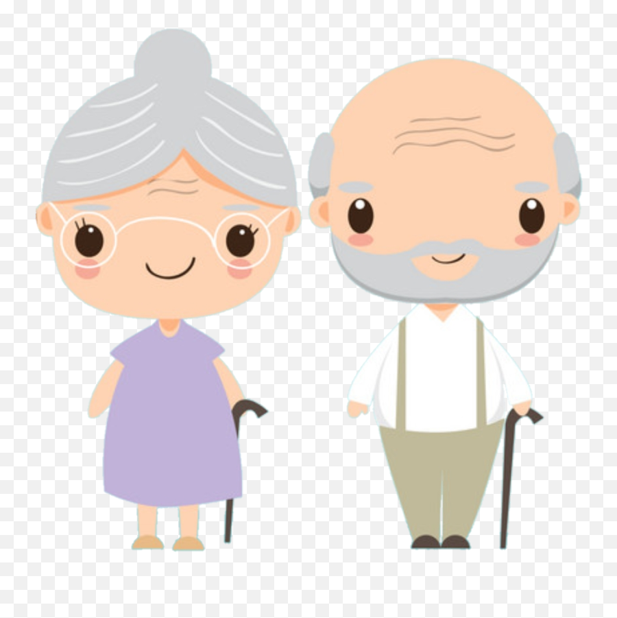 Family Grandma Grandmother Grandfathe - Cartoon Emoji,Emoji Grandmother