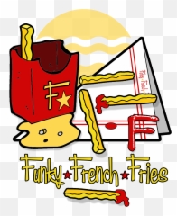 Funky French Fries Clipart - Art Emoji