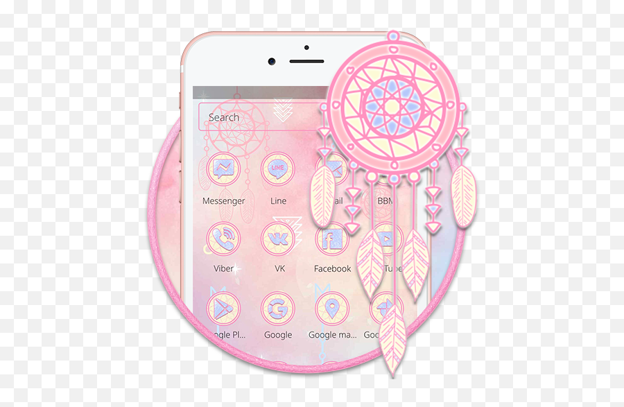 Pastel Dream Catcher Theme - Pastel Pink Theme Android Emoji,Dreaming