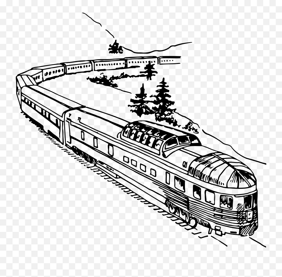 Train Vector Clipart Image - Train Journey Drawing Outline Emoji,Roller Coaster Emoji