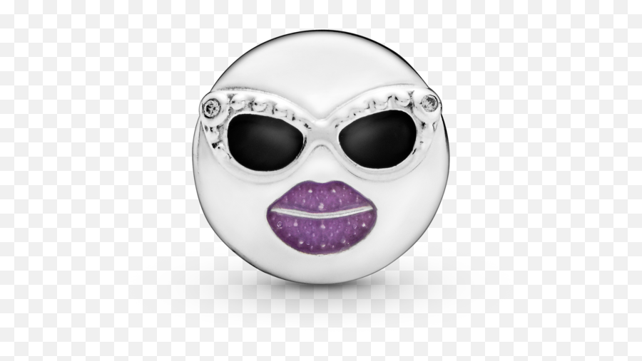 Pandora Cool Face Emoticon Charm - Dot Emoji,Metal Emoticon