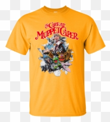 Gildan - Great Muppet Caper Jim Henson Retro Kermit Gonzo Fozzy Bear Movie Female Birthday T Shirt Design Emoji,Kermit Tea Emoji