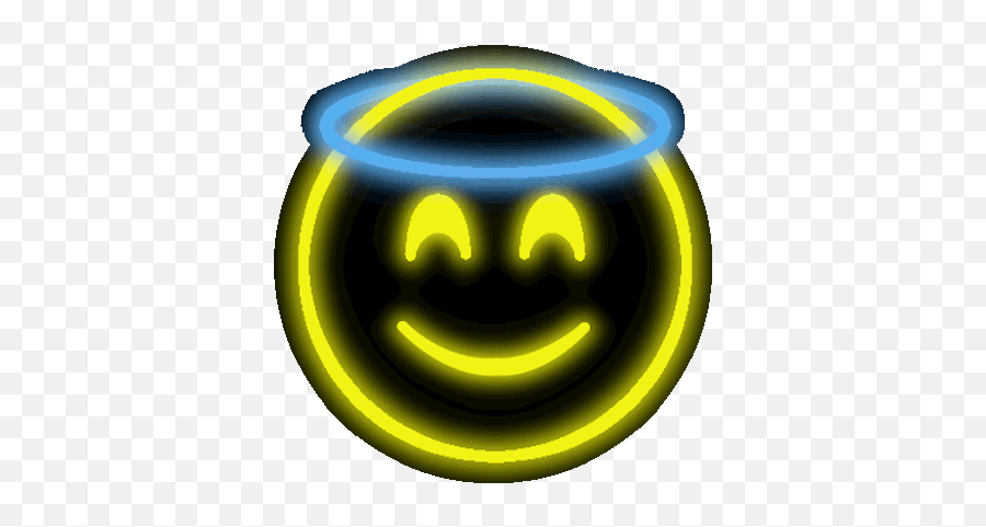 Neon Emoji Istickers 24 - Happy,Virtual Hug Emoticon