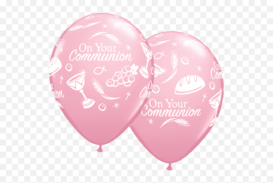 25 X 11 Qualatex Latex Balloons - Pink On Your Communion Party Emoji,Gay Emoji Symbols