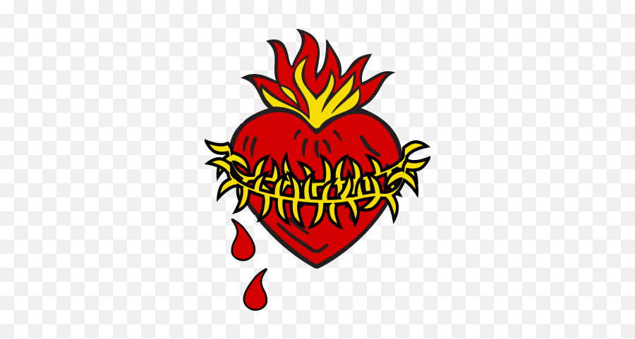 Heart Symbol - Sacred Heart Heraldry Emoji,Growing Heart Emoji