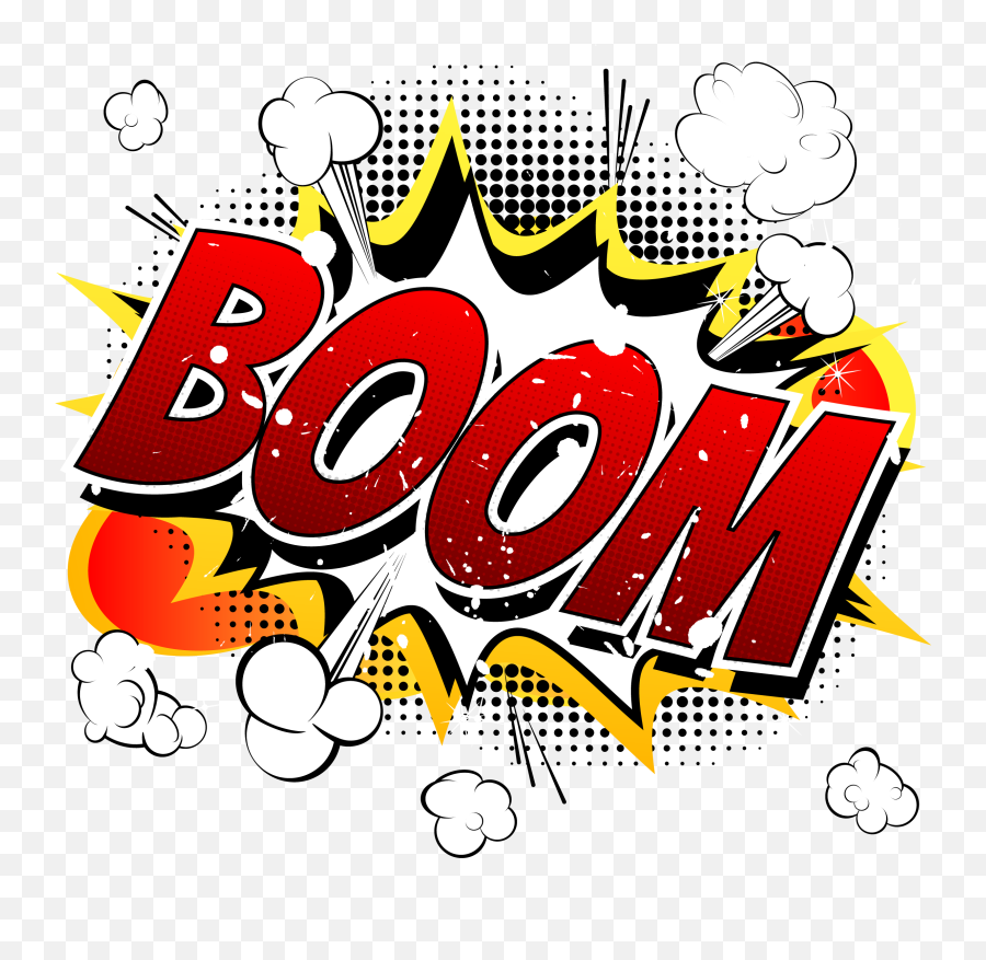 Boom Sticker - Comic Book Boom Png Emoji,Comic Book Emoji