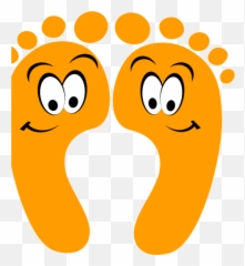 Happy Feet Clipart Orange Happy Feet Clip Art At Clker - Cartoon Feet Clip Art Emoji,Feet Emoji