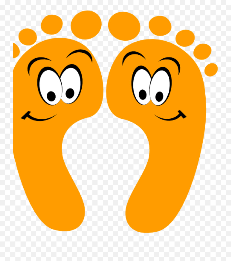 Happy Feet Clipart Orange Happy Feet Clip Art At Clker - Cartoon Feet Clip Art Emoji,Feet Emoji