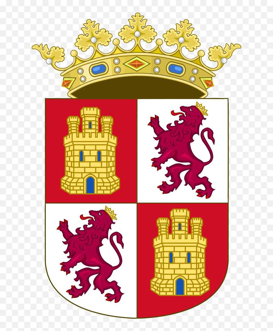 Coat Of Arms Of Castile And Leon - Coat Of Arms Of Castile And León Emoji,Family Crown Castle Emoji