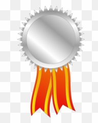 Ribbon Silver Medal Transparent Png - Award Background Emoji