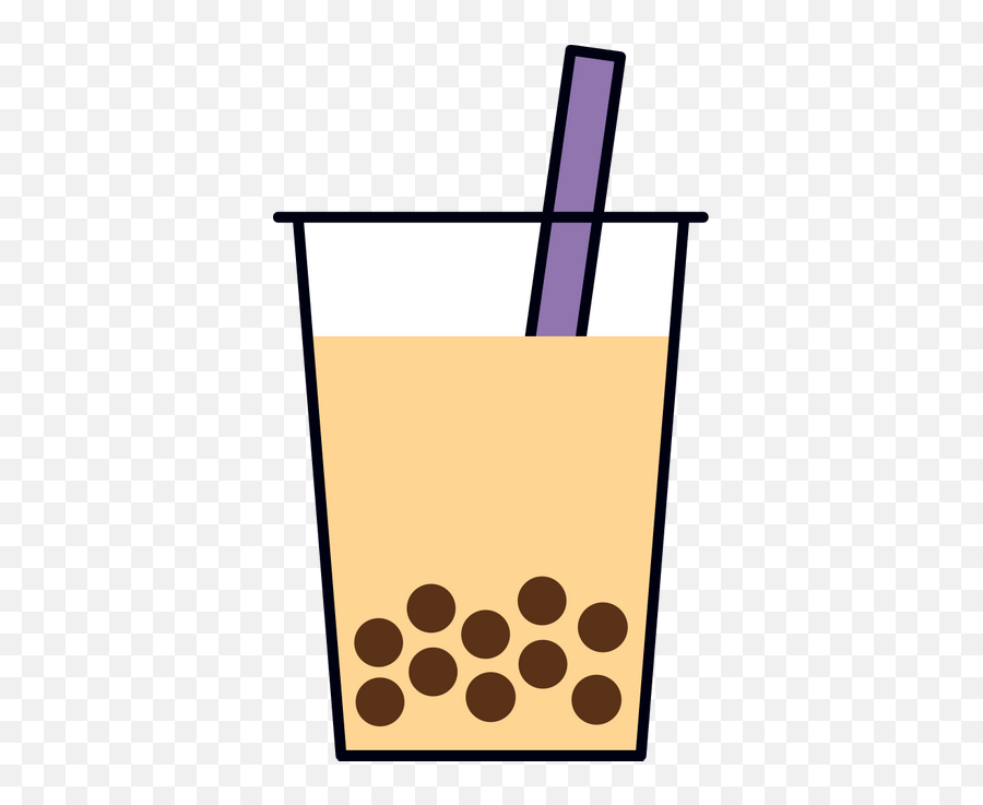 Bubble Tea Graphic - Clip Art Emoji,Fork And Knife Emoji