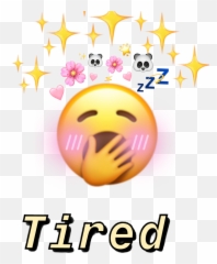 Trending Tired Stickers - Emoji Apple