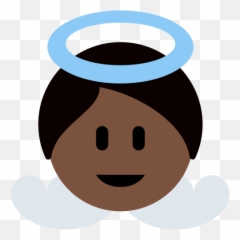 Baby Angel Emoji With Dark Skin Tone Meaning And Pictures - Emoji,Angel Emoji Png
