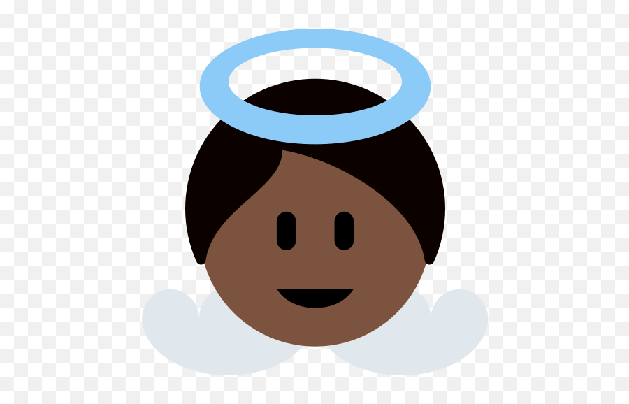Baby Angel Emoji With Dark Skin Tone Meaning And Pictures - Emoji,Angel Emoji Png