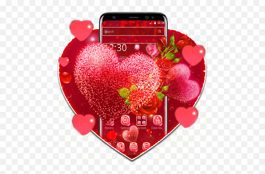 Red Rose Heart Theme - Izinhlelo Zokusebenza Kugoogle Play Mobile Phone Emoji,Herat Emoji