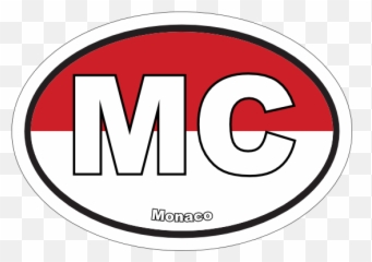Monaco Mc Flag Oval Sticker - Circle Emoji