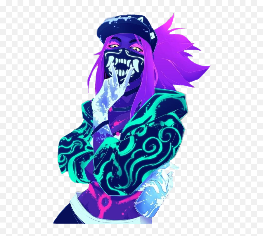 Popular And Trending League Of Legends Stickers On Picsart - Glowing Akali Emoji,League Of Legend Emoji