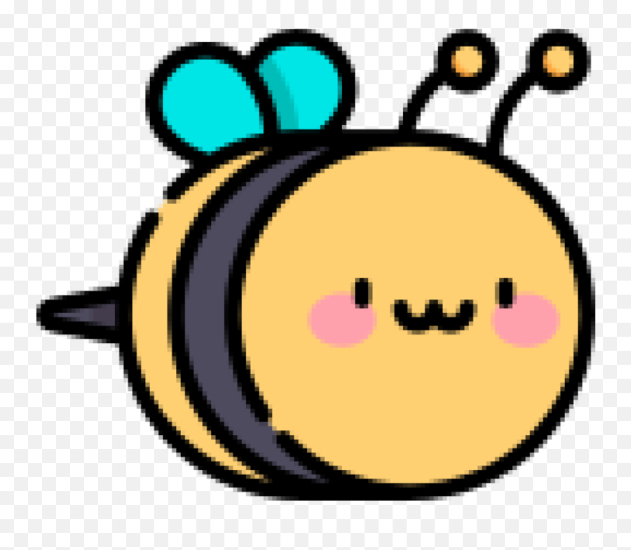 Bee Bumblebee Kawaii Sticker By Christy Newton - Happy Emoji,Bee Emoticon