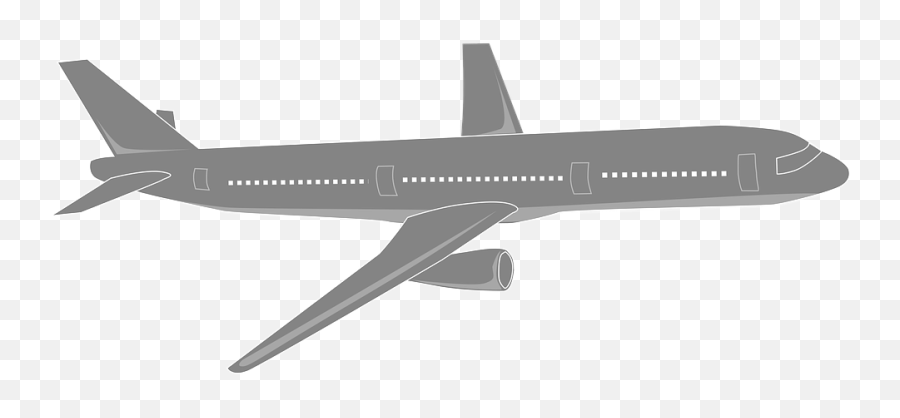Free Airplane Plane Vectors - Airplane Black And White Png Emoji,_ Emoticon