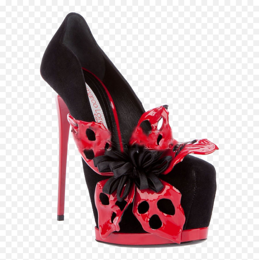 Mq Black Bow Shoe Shoes Highheel - Shoe Emoji,High Heel Emoji