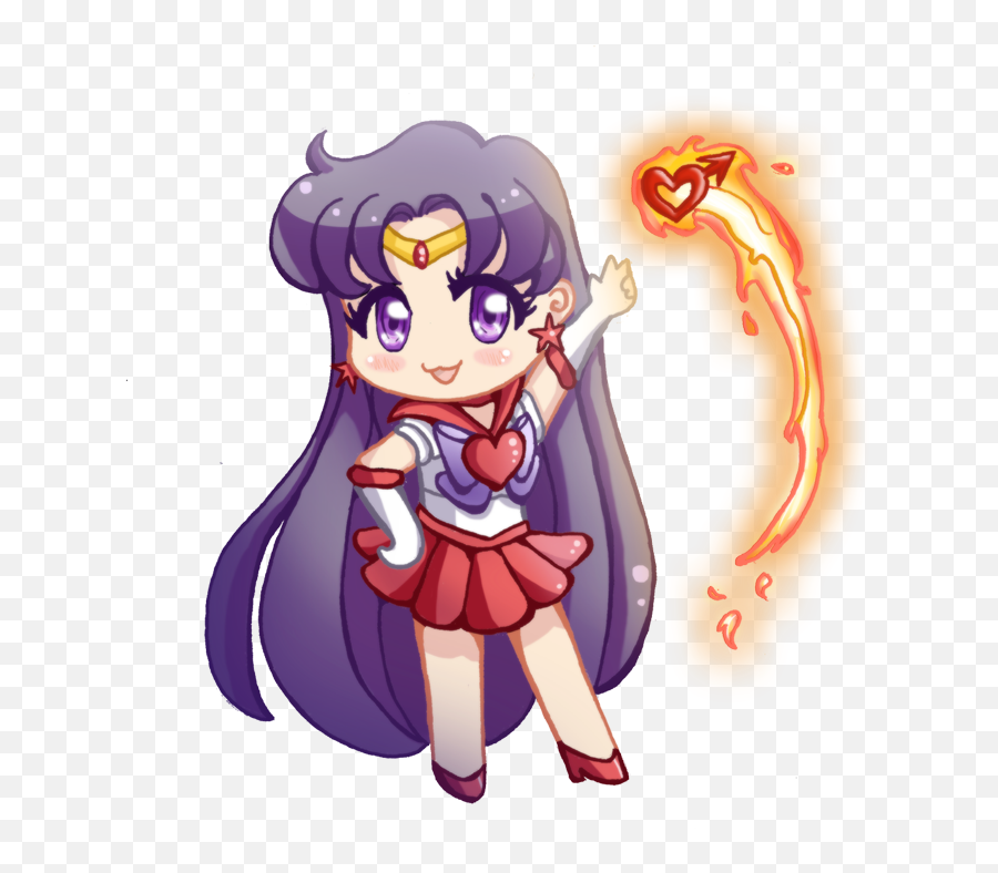 Sailor Moon Mars Chibi - Sailor Moon Mars Chibi Emoji,Sailor Moon Emoji