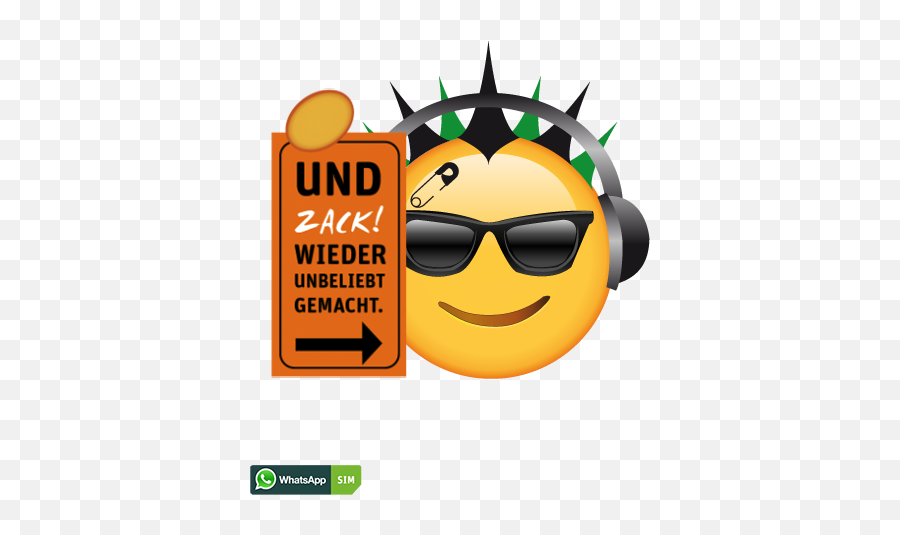 Whatsapp Sim Smiley Creator - Smiley Emoji,Punk Emoji