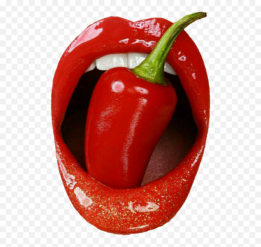 Pepper Lips Red Lipstick Chilipepper Smoking Mouth Cig - Mouth Hot Pepper Emoji,Pepper Emoji
