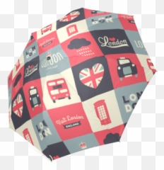 Interestprint Lips Flag Emoji Foldable Travel Rain Umbrella - Paper,British Flag Emoji