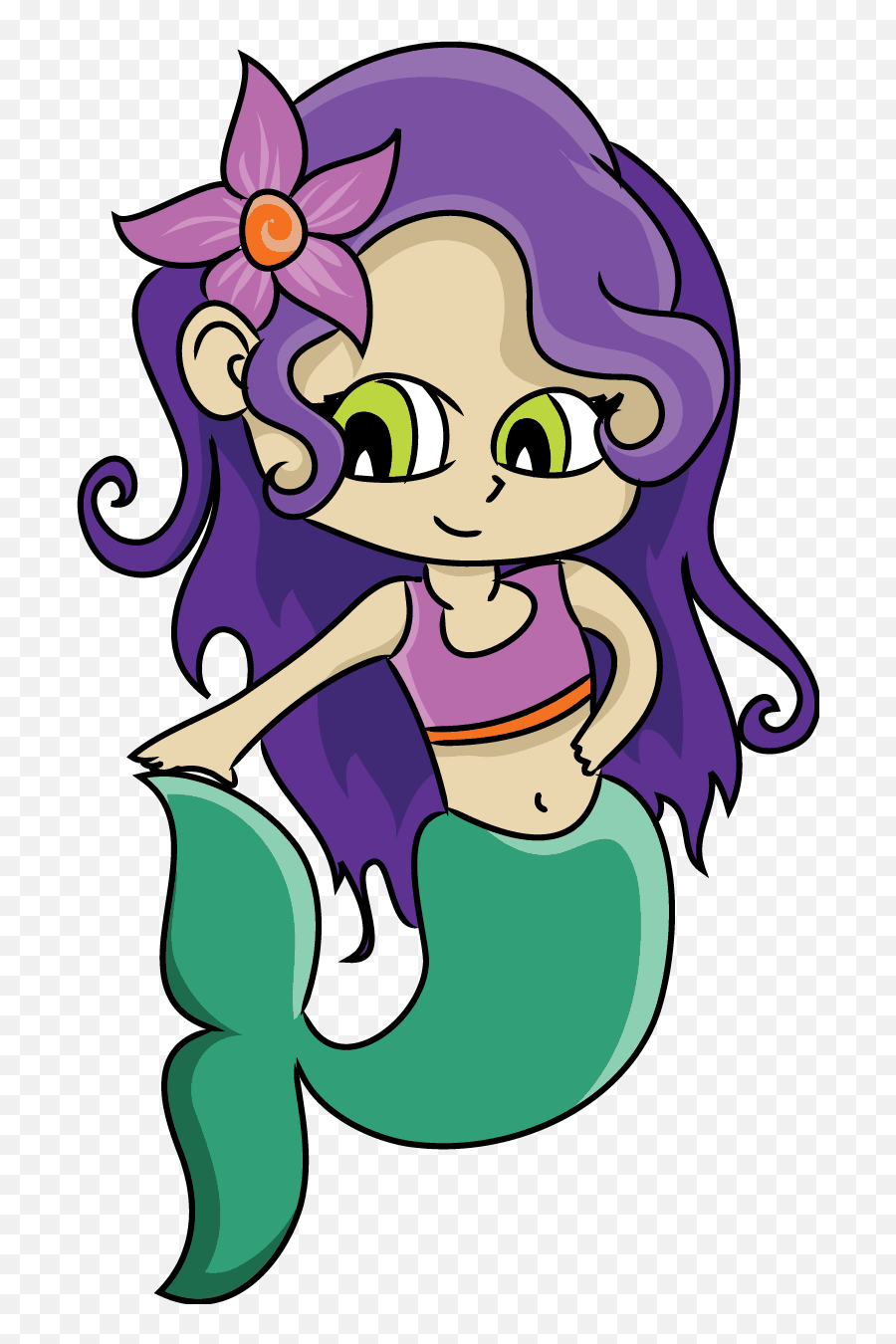 Cartoon Sea Animals Mermaid Clipart - Under The Sea Mermaid Cartoon Emoji,Little Mermaid Emoji