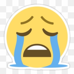 Whatsapp Sad Stickers Png - Crying Emoji Transparent Background,Emoji Triste