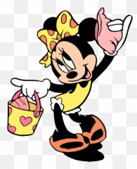 Clip Art Of Young Minnie Mouse - Minnie Mouse At The Beach Emoji,Whip Emoji Iphone