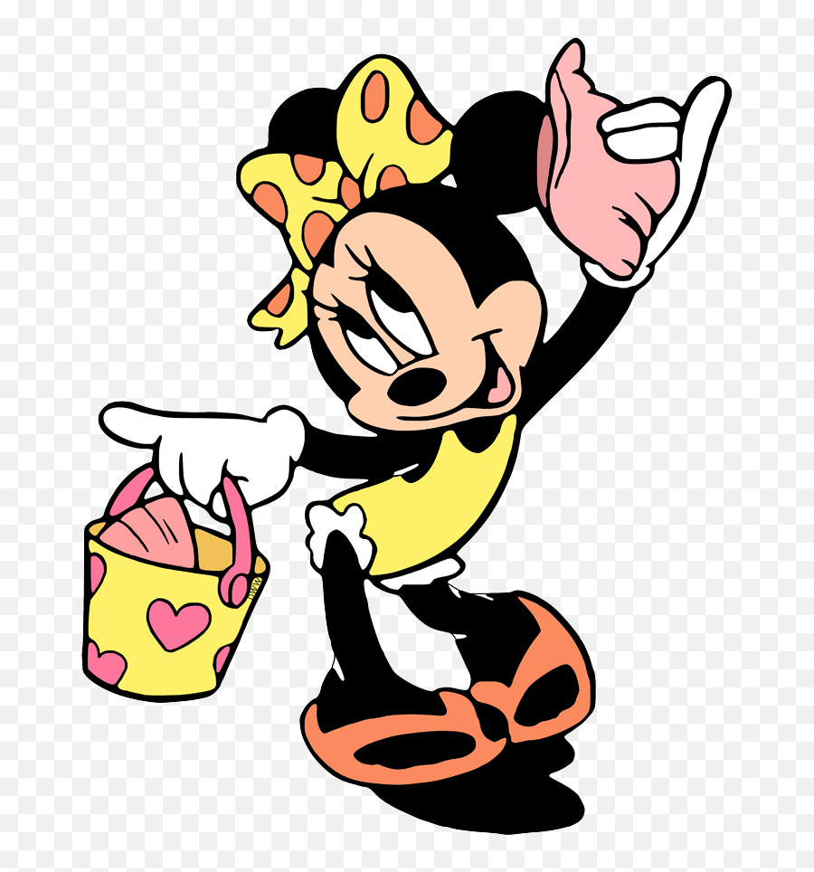 Clip Art Of Young Minnie Mouse - Minnie Mouse At The Beach Emoji,Whip Emoji Iphone