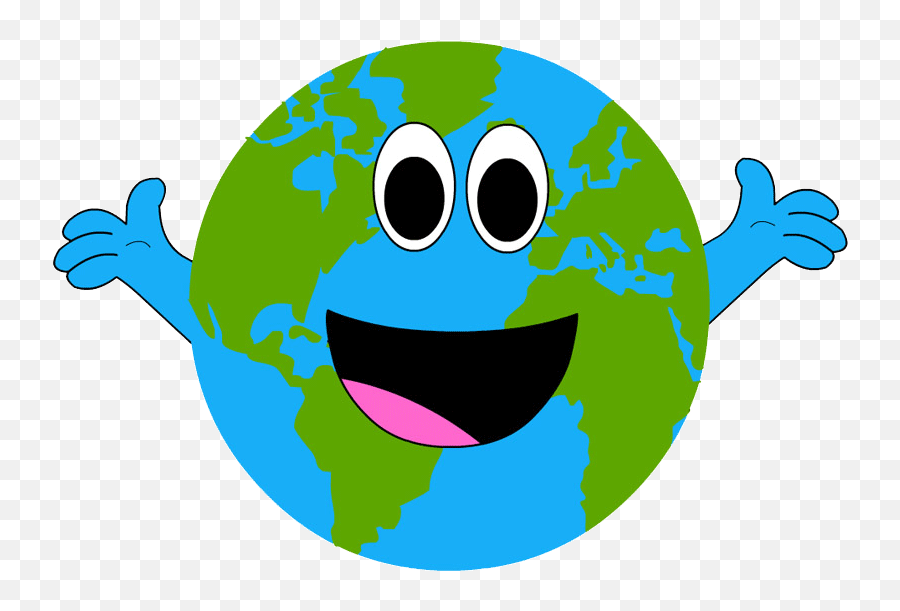 Earth Clipart With Face - Happy Earth Png Emoji,Earth Emoji Png