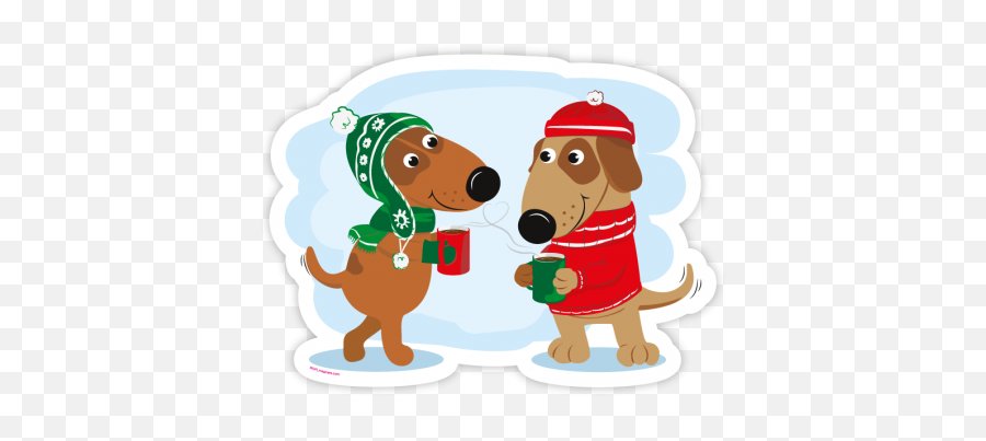 Doggies Drinking Tea - Illustration Emoji,Sipping Tea Emoji