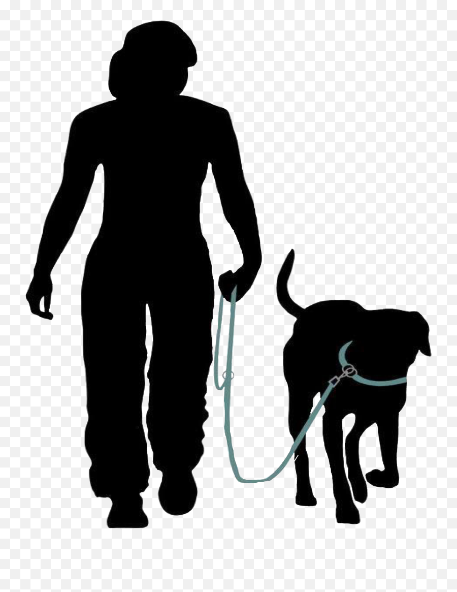 Dog Leash Walking Woman Black - Silhouette Of Woman Walking Dog Emoji,Dog Walking Emoji