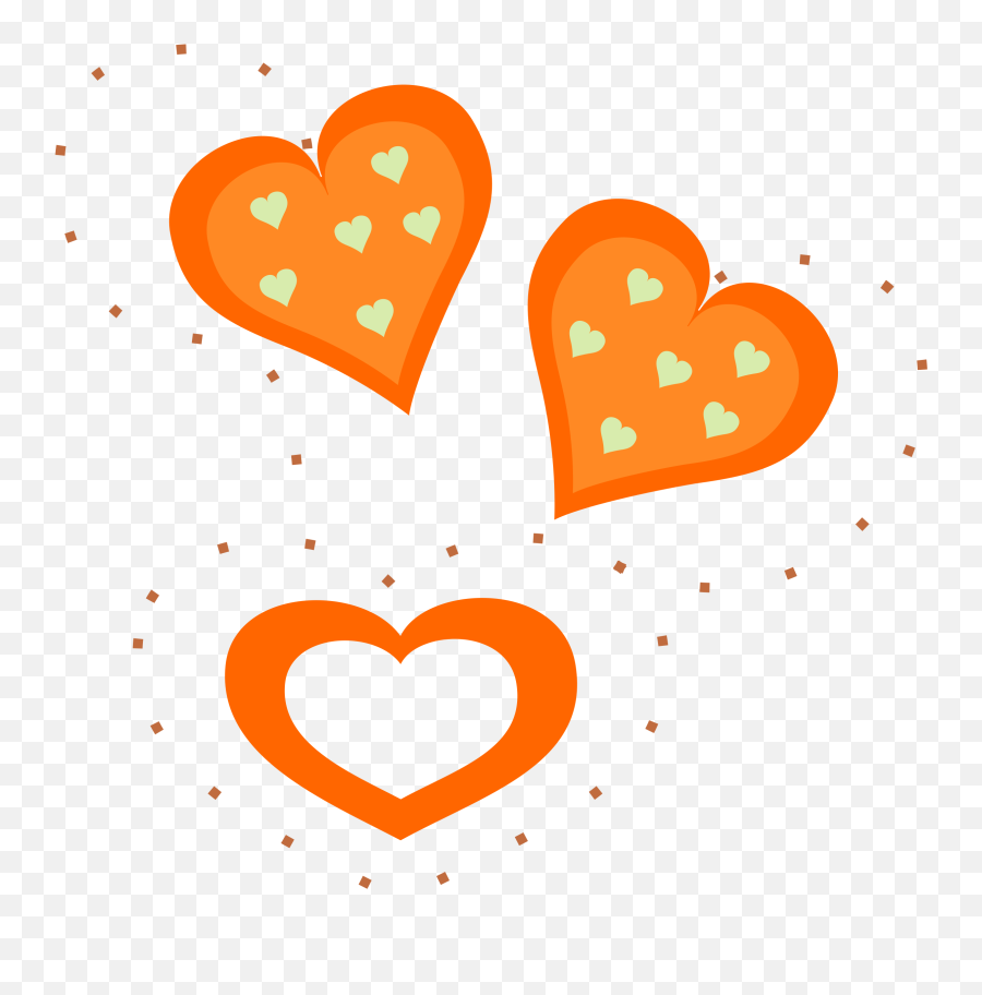 Orange Heart Clipart - Valentine Clip Art Emoji,Orange Heart Emoji