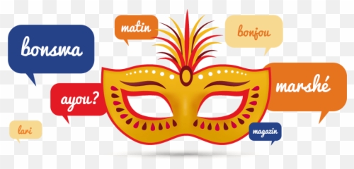 Louisiana Culture Clipart - Mardi Gras Yellow Mask Art Emoji