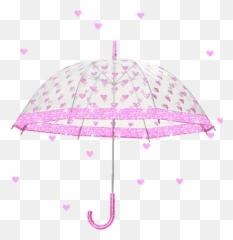 Umbrella Pink Hearts - Good Morning Rain Gif Emoji