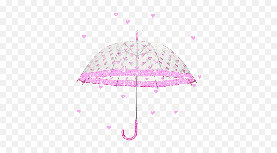 Umbrella Pink Hearts - Good Morning Rain Umbrella Gif Emoji,10 And Umbrella Emoji