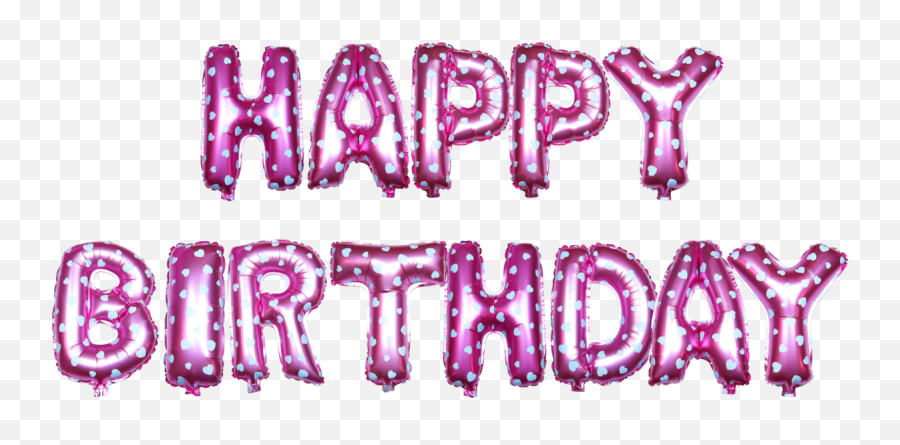 14 Inch Alphabet Balloons Set Happy Birthday - Pink Calligraphy Emoji,Birthday Balloon Emoji